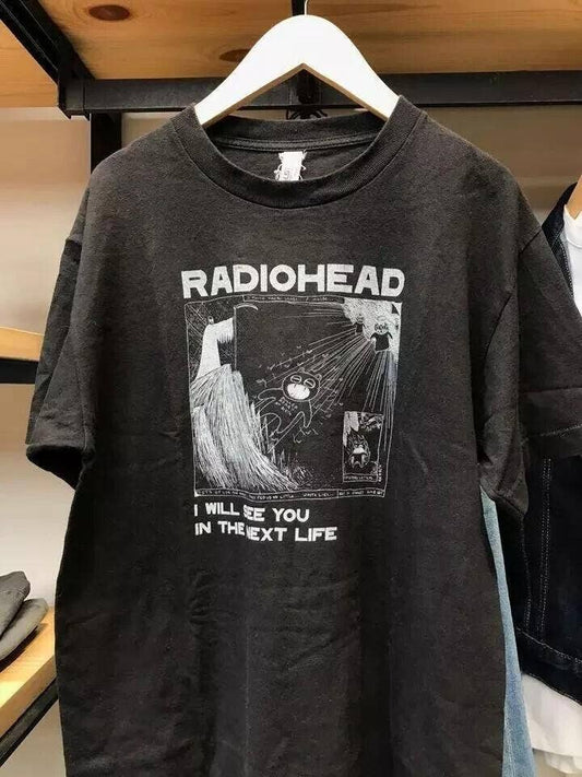 Radiohead Vintage Tour Band Tee Shirt Black Cotton T-Shirt