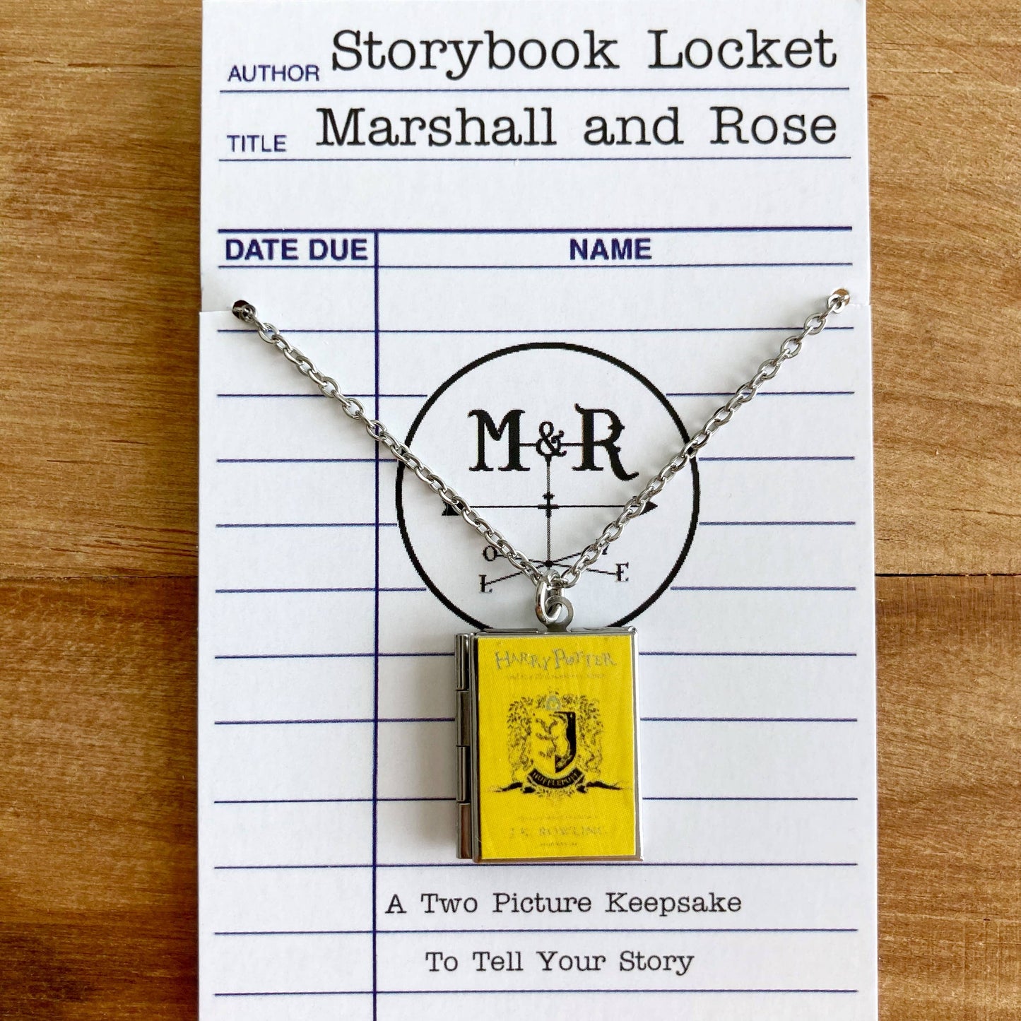Book Locket Harry Potter - House Hufflepuff - Stainless Steel