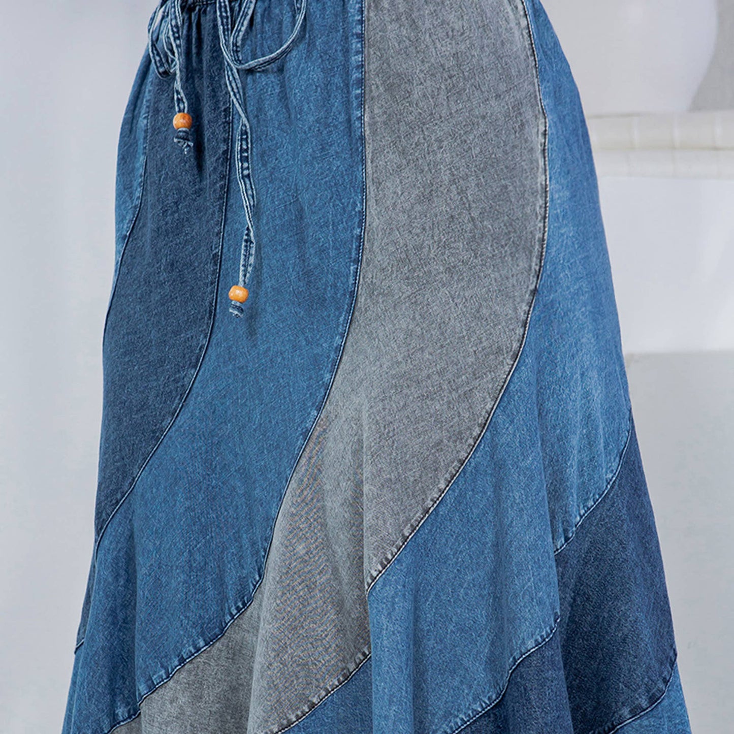 Denim Magic Mid-Length Skirt - Blue