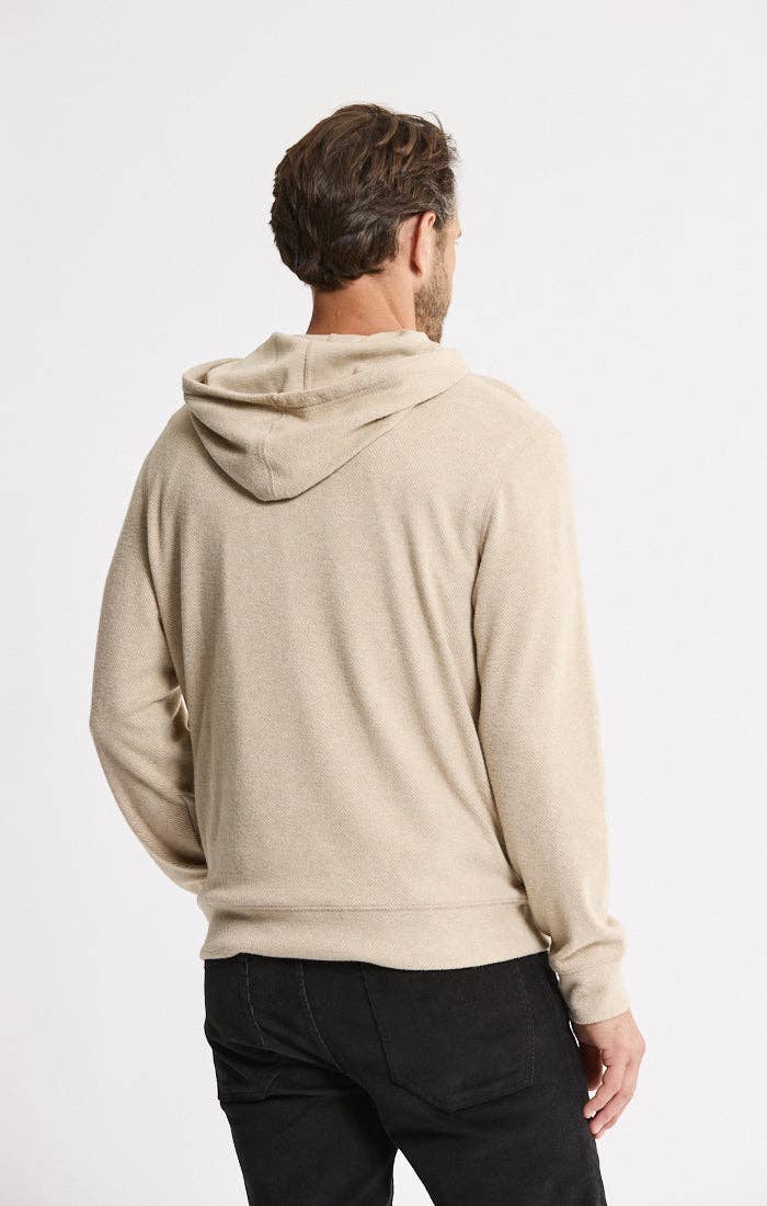 Knit Flannel Hoodie - Ivory