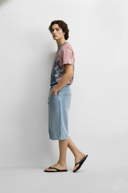 Men's Tie Dye Printed T-Shirts - WHITE