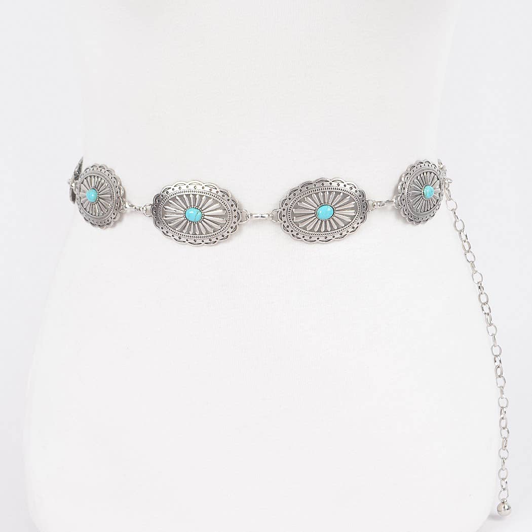 Western Style Metal Chain Belt - ATS