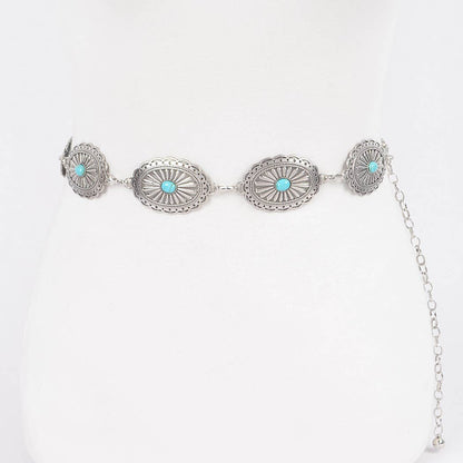 Western Style Metal Chain Belt - ATS