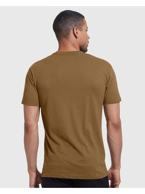 Mens Tan Short Sleeve Crew Neck T-Shirt