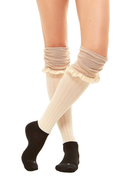 Betsy Burlap Over the Knee - Cream