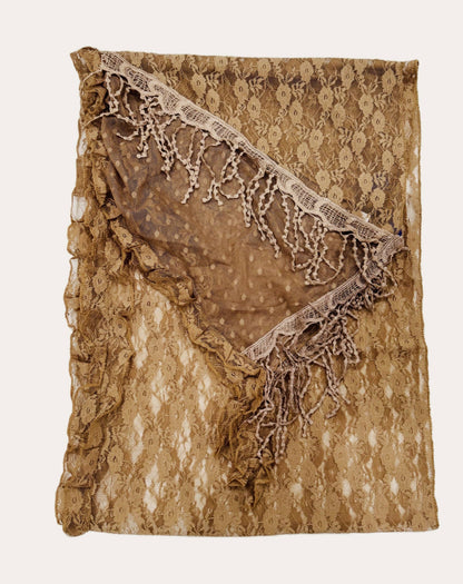 Lace Scarf Shawl – Khaki
