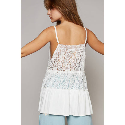Designed In V-neck Tank - OFF WHITE