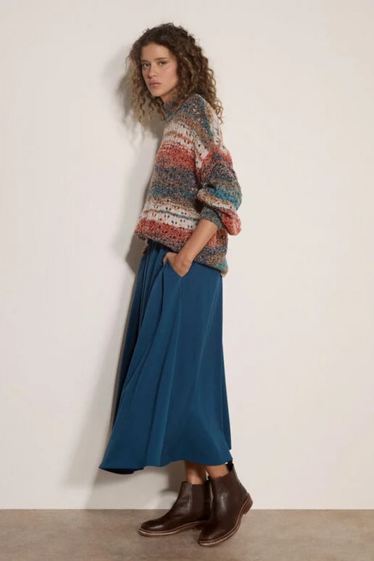 Mixed Yarn Boho  Long Sweater