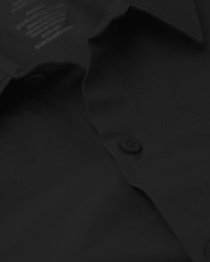 Mens Short Sleeve Button Up Shirt | Commuter | Black