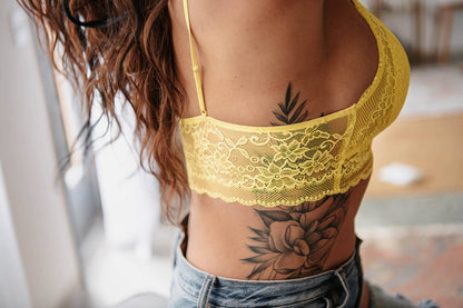 Yellow Floral Bralette