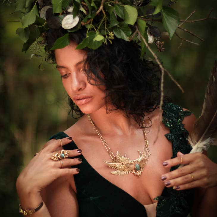 Forest Fern Regalia Necklace - La De Da