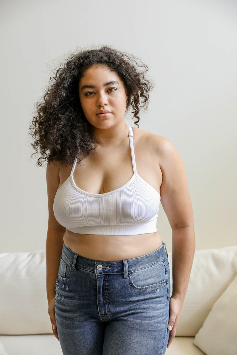 Curve Tattoo Mesh Racerback Bralette - Multiple Colors