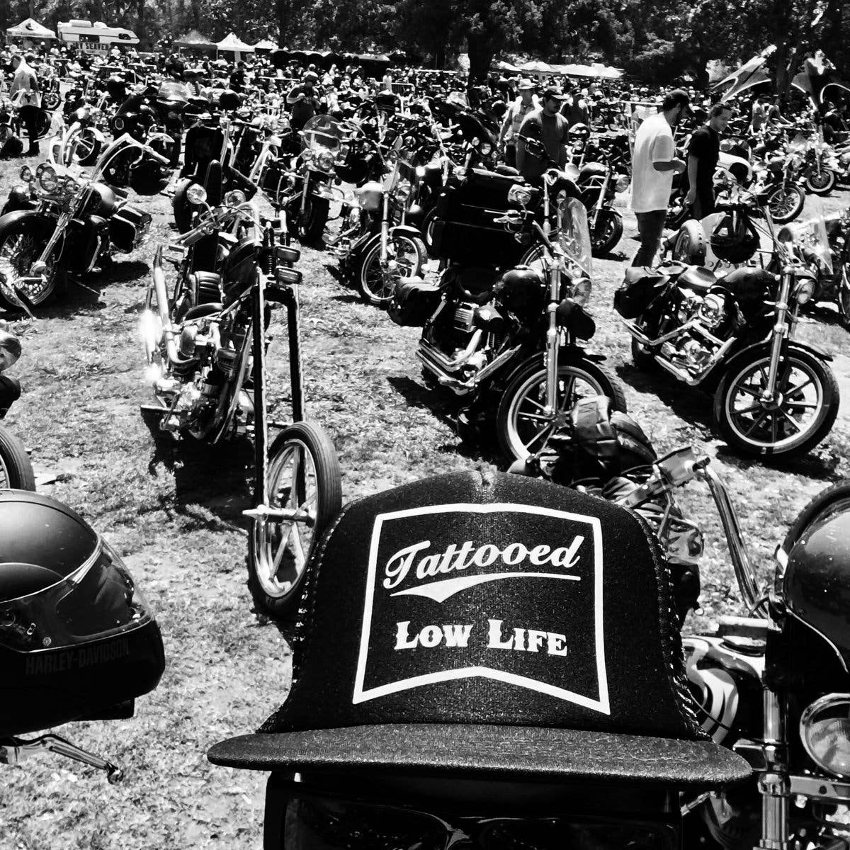 Tattooed Low Life Trucker Hat - Black White / OS