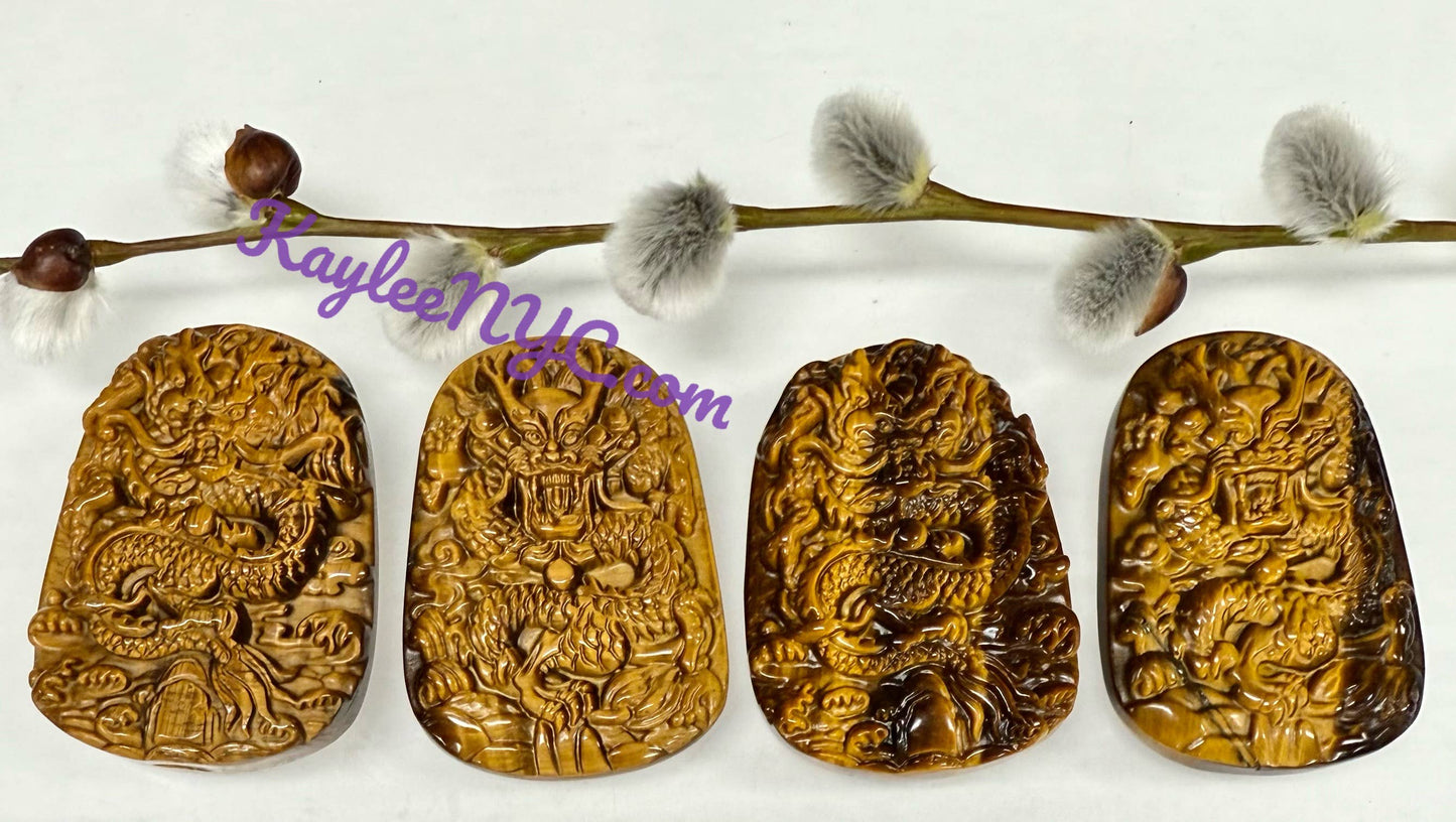 Natural Tiger Eye Dragon Crystal