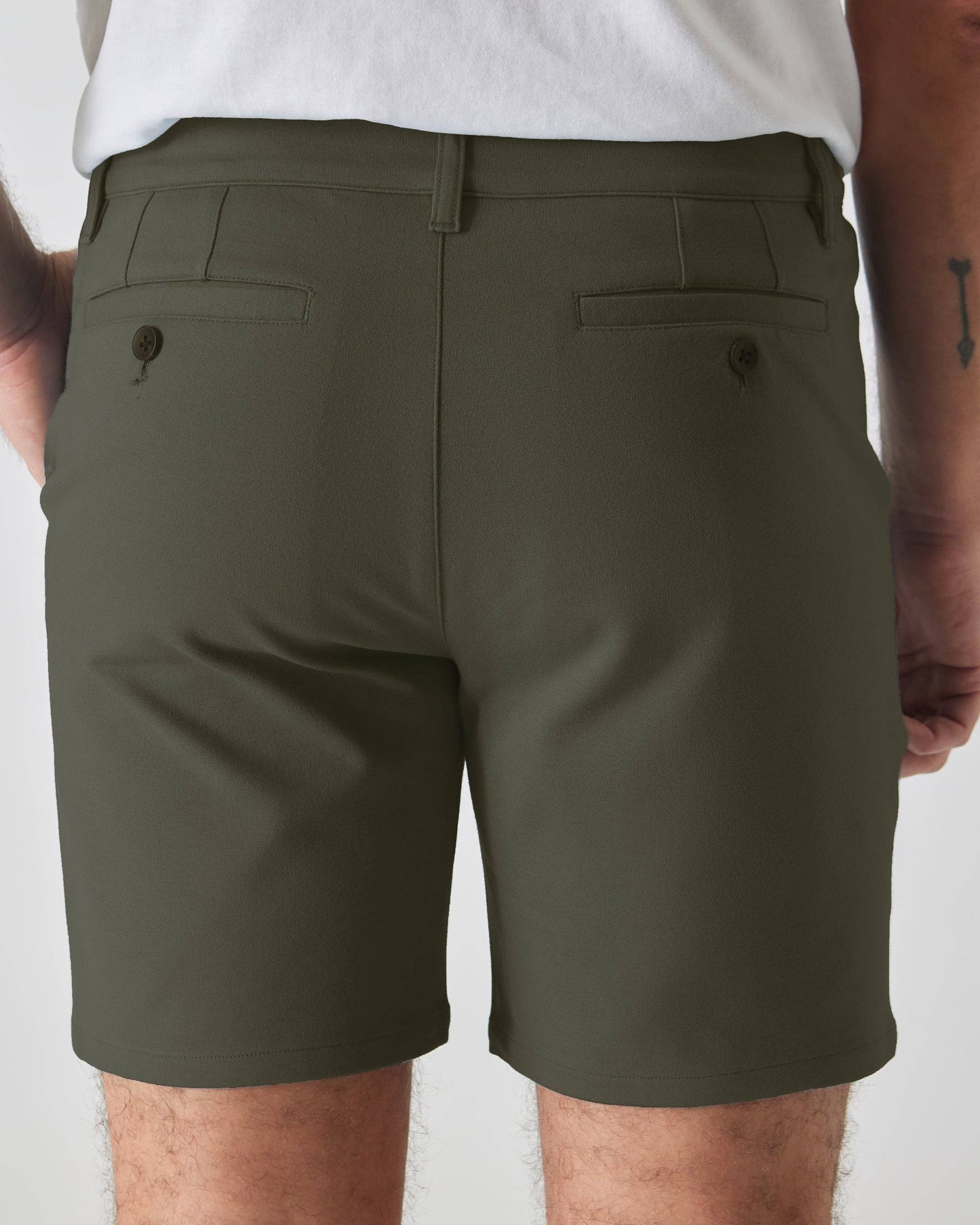 Comfort Chino Shorts 7" - Military Green