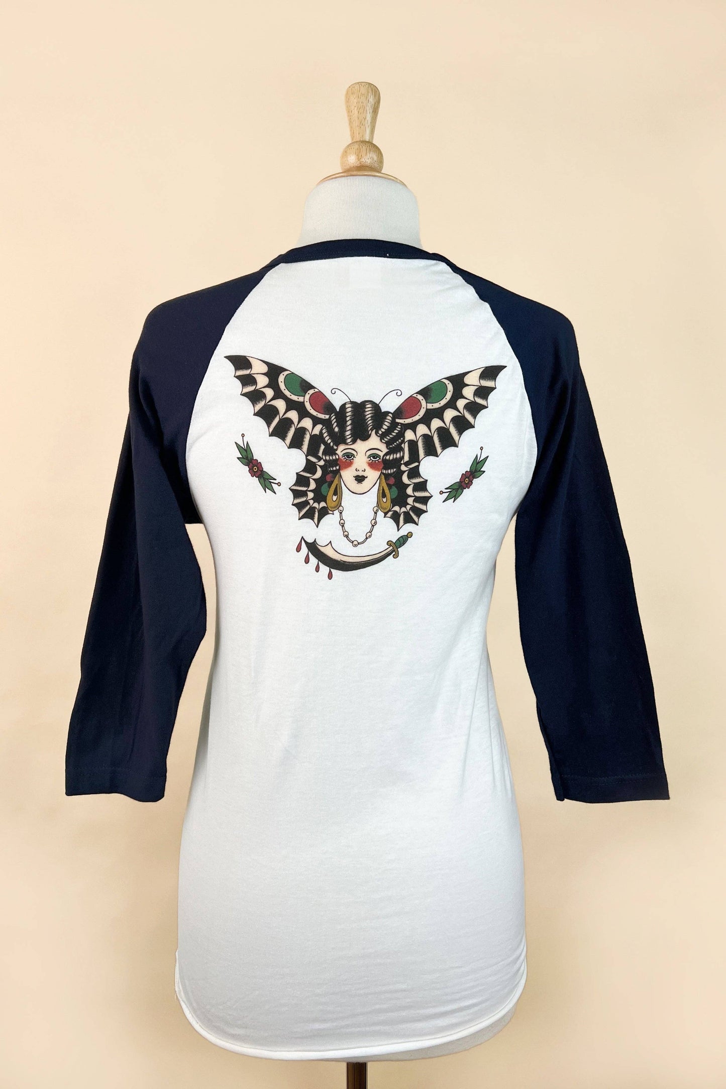 Butterfly Lady Unisex Raglan Tee- Unisex