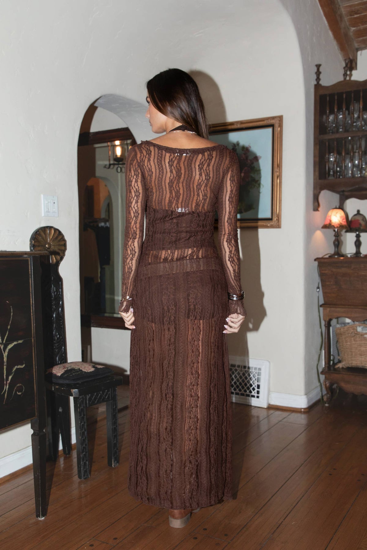 WILDERA Floral Lace Long Sleeve Duster (more colors)