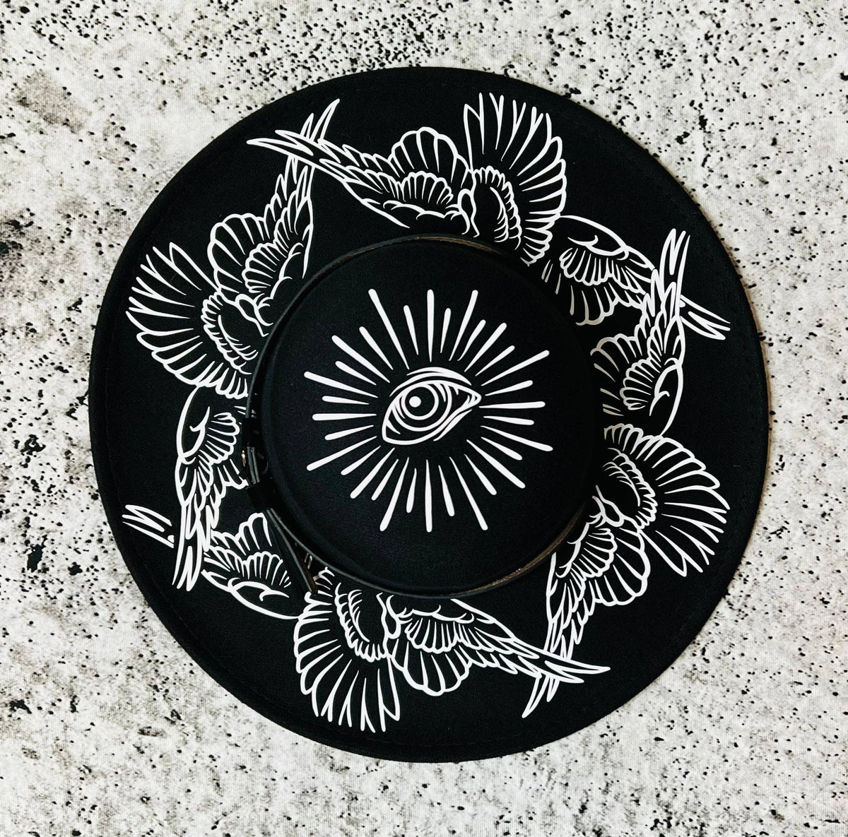 Vegan Felt Wide Brim Hat - "Seraphim"