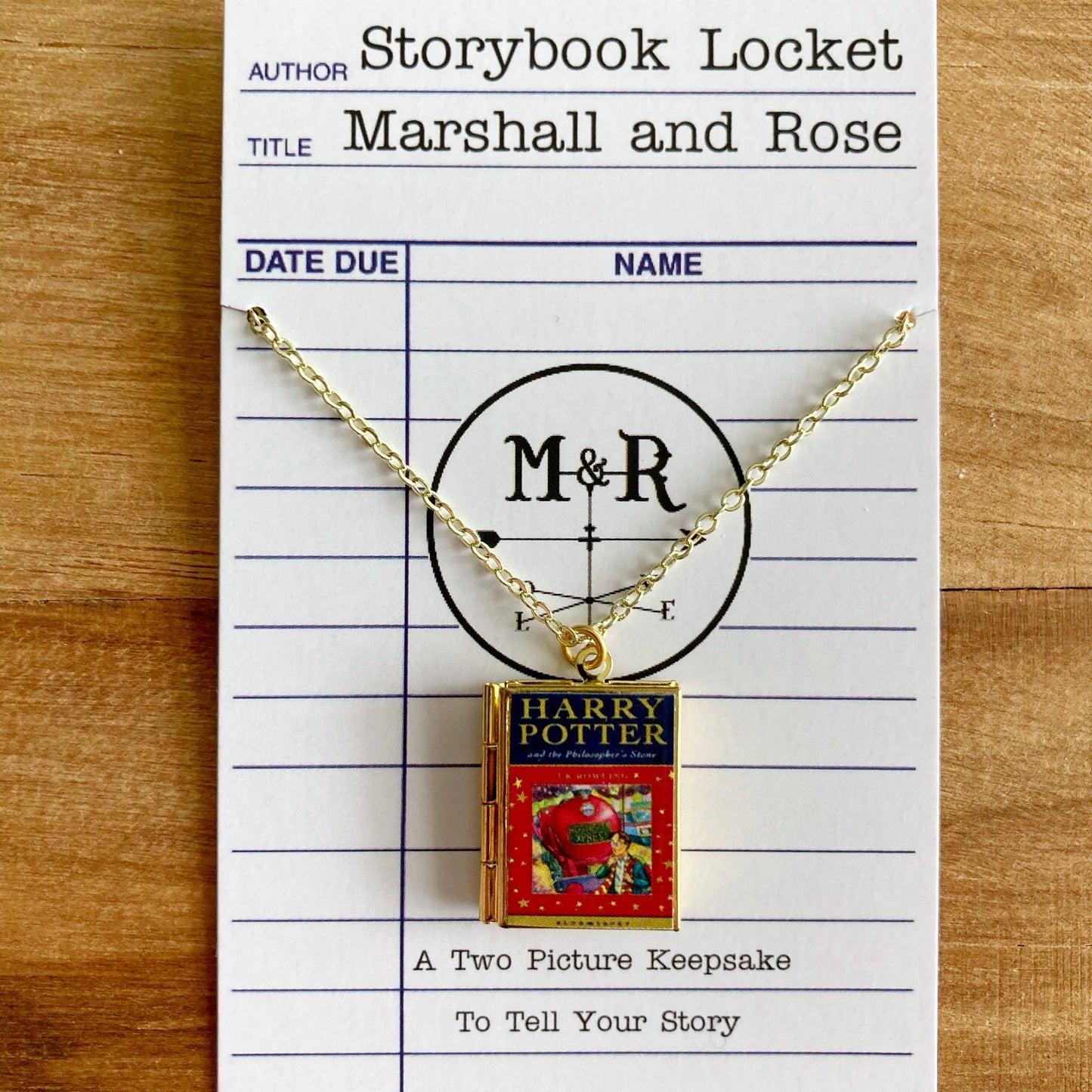 Book Locket Harry Potter - Book 1 - Brass