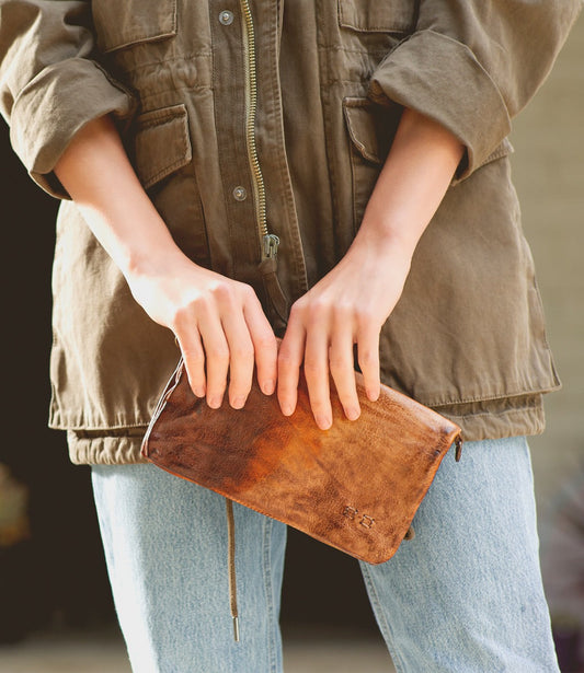 Cadence Crossbody Clutch - Cafe Latte Tie Dye