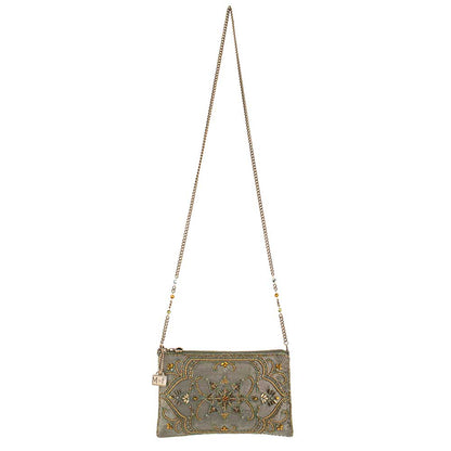 Night Light Green Mini Beaded Crossbody Handbag