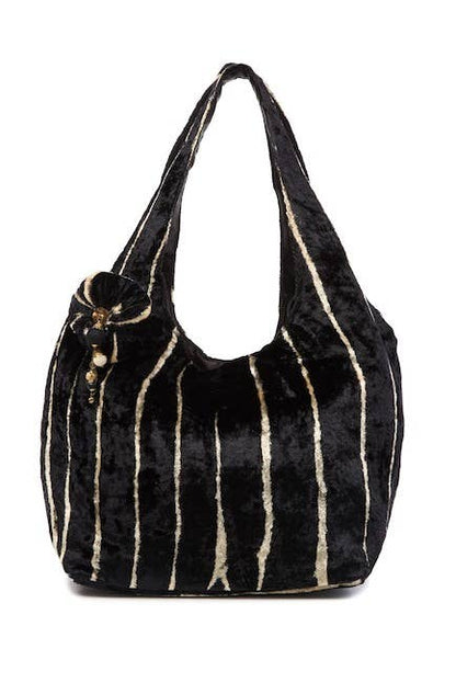 VELVET TIE DYE TACO BAG - BLACK