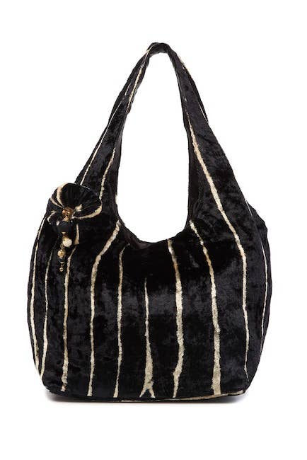 VELVET TIE DYE TACO BAG - BLACK
