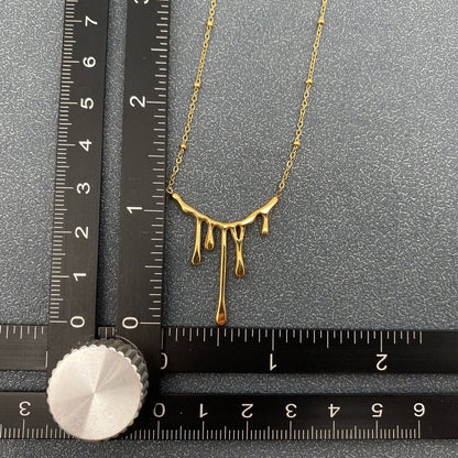 Lava Charm 18K Gold Plated SS Necklace - Golden