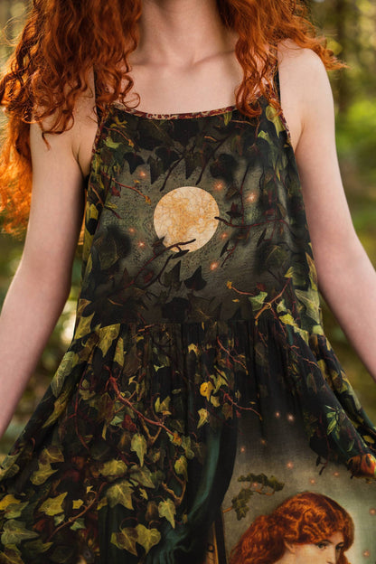 Solstice Bohéme Long Maxi Slip Dress w/ Persephone and Moon