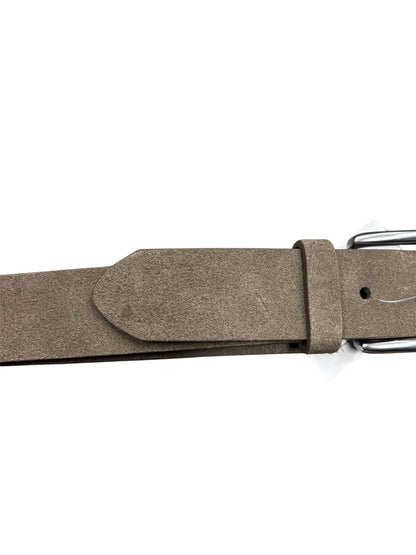 Brody Suede 100% Leather 3.5 CM Solid Belt Taupe Brown