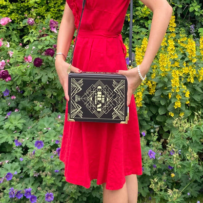 The Great Gatsby Art Deco Book Crossbody Handbag - Small