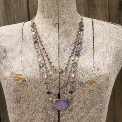 Best In Show Plum Stone Layered Necklace