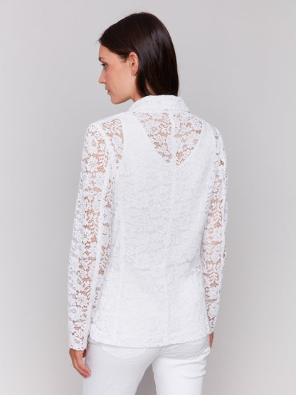 Lace Blazer- White