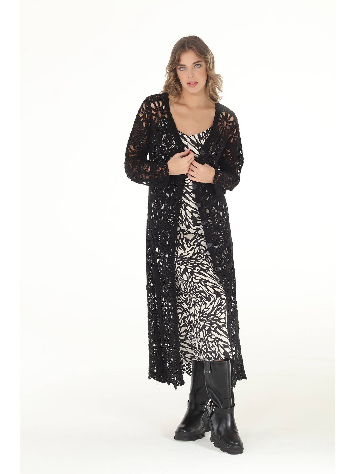 Crochet Duster - Black