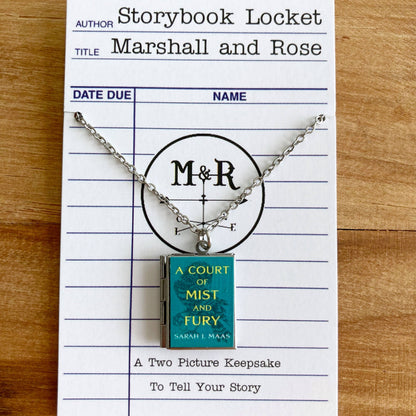 Book Locket A Court of Mist and Fury - Stainless Steel
