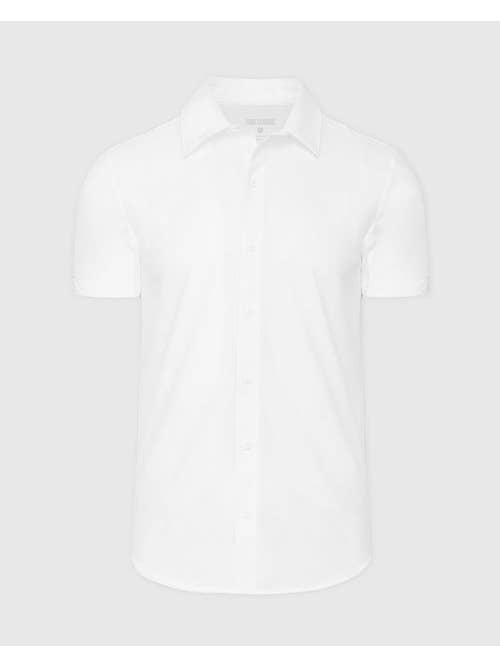 Mens Carbon Commuter Short Sleeve Button Up - White