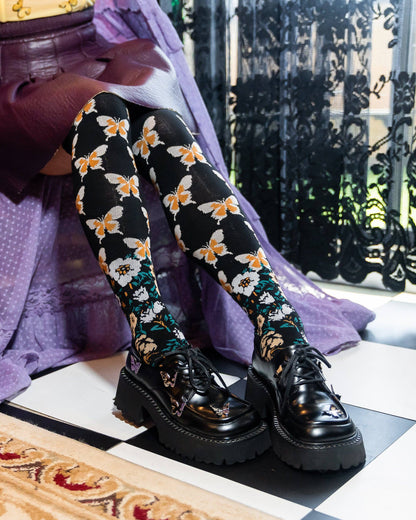 Butterfly Craze Knee High Sock