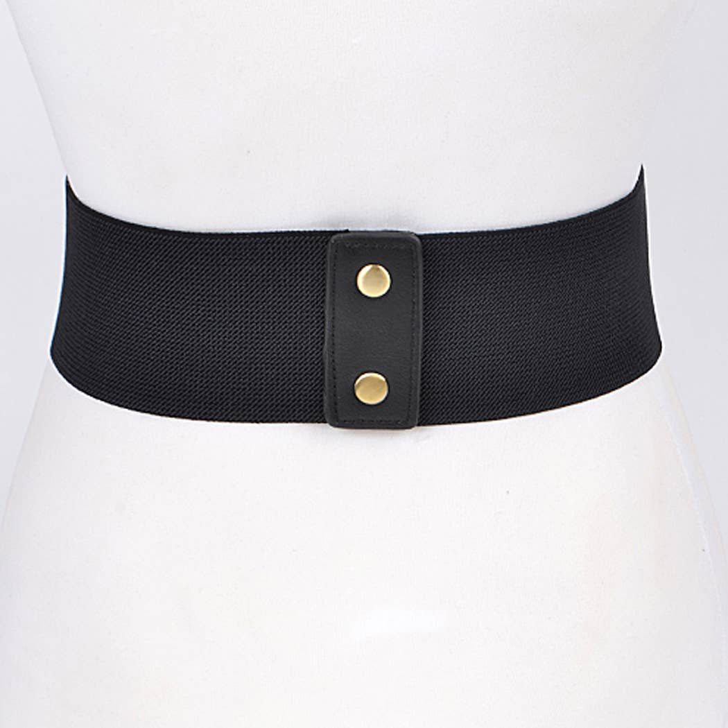 Corset Belt With Ribbon Detail - Black