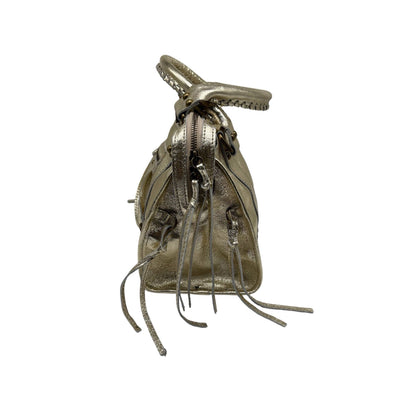 Capucine Iridescent Leather Handbag  - Gold