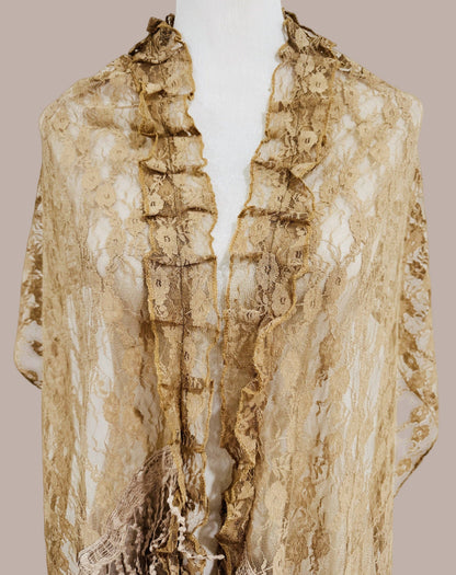 Lace Scarf Shawl – Khaki