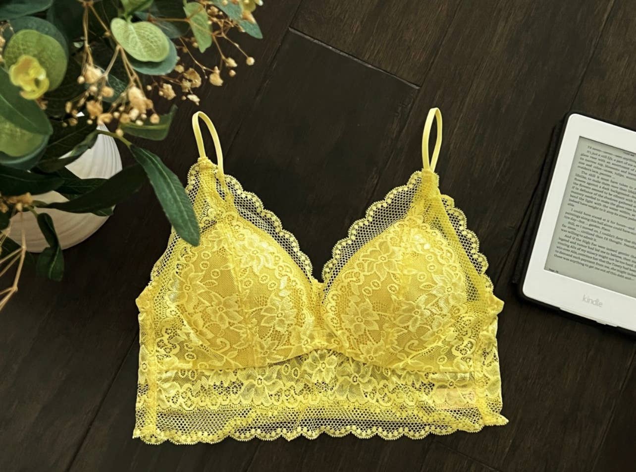 Yellow Floral Bralette