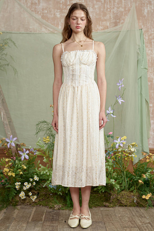 Sweet French Lace Dress - White