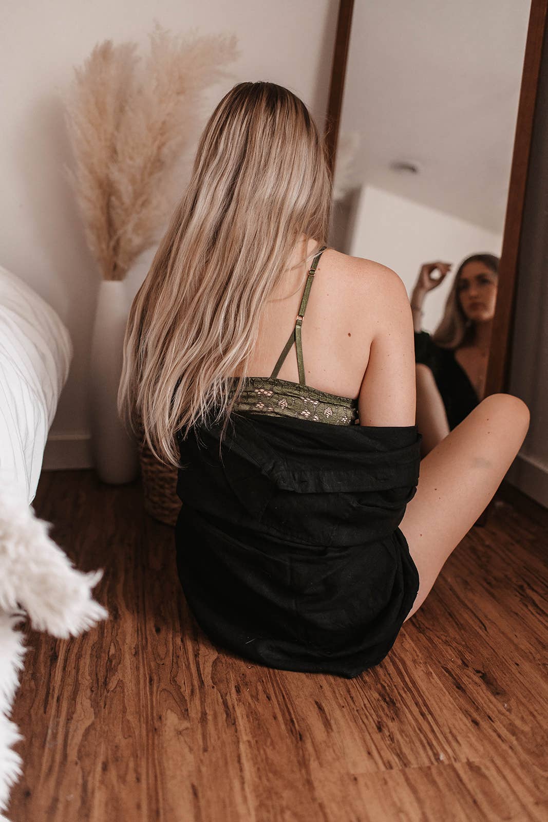 Olive Front Hook Lace Bralette