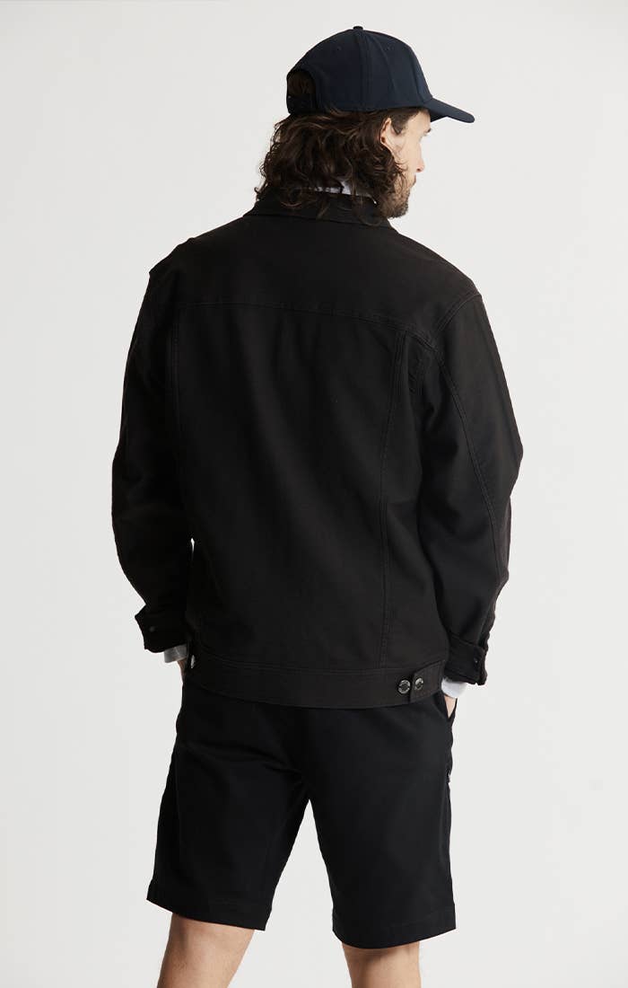 Vandam Twill Trucker Jacket - Black