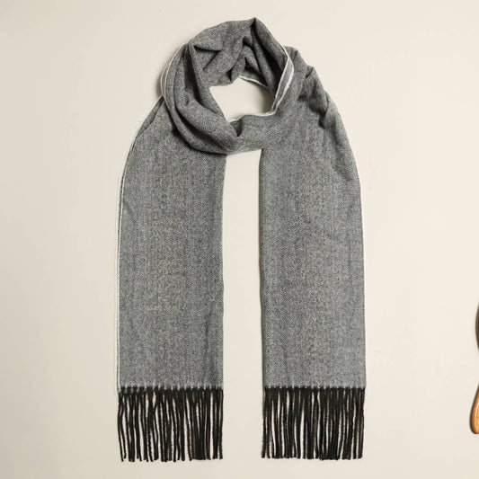 Herringbone Scarf - Grey