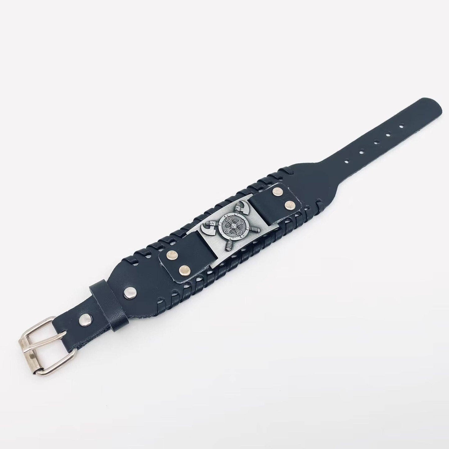 Vintage Viking Symbol Leather Bracelet - MJ/BC