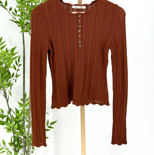 Henley Sweater Top