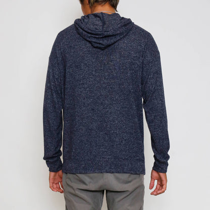 Cozy Knit Pullover Hoodie - Navy