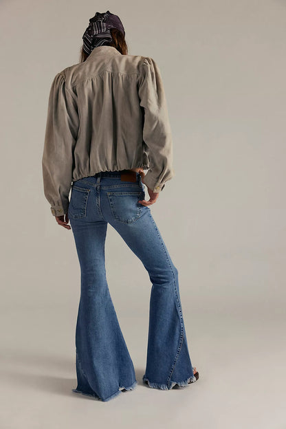Emre Low-Rise Flare Jeans - Poppy Blue
