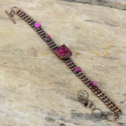 Pink Druzy Bracelet